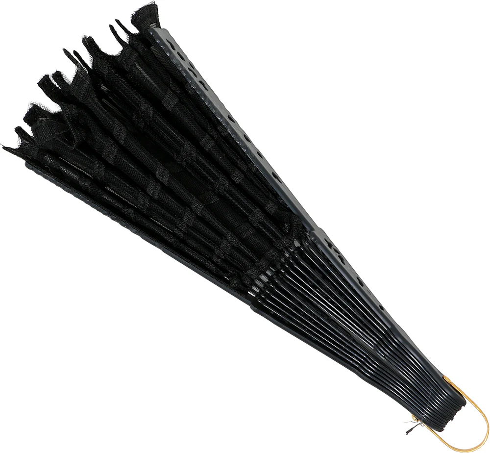 Abanico Gótico Negro de Telaraña - Image 4