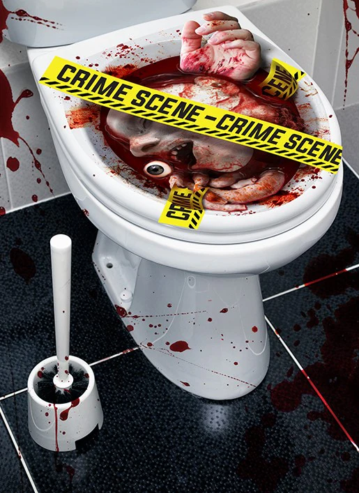 Adhesivos de Escena del Crimen para WC