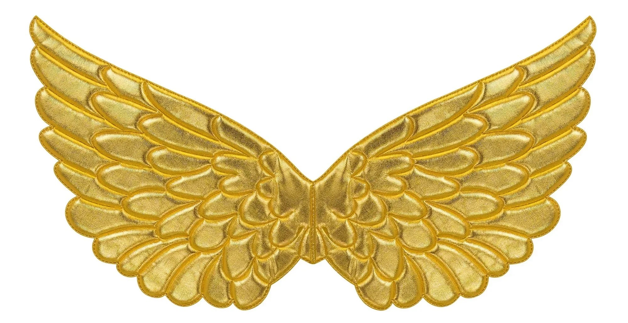 Alas de Ángel Doradas de Tejido Acolchado