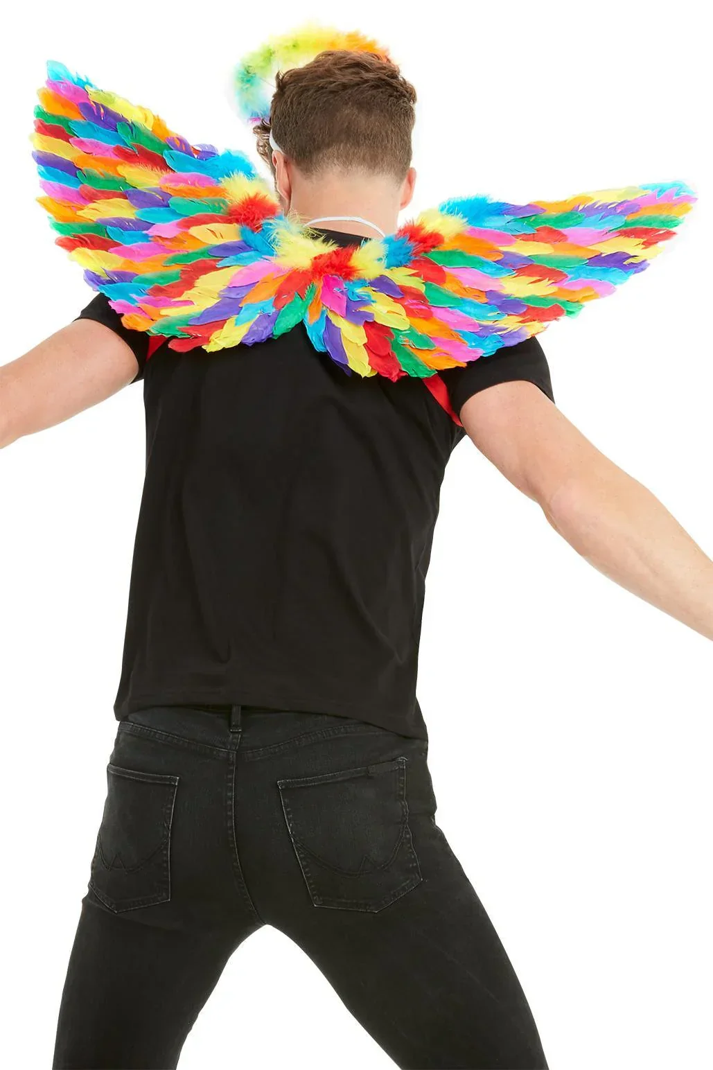 Alas Arcoíris con Plumas de Colores de 80cm - Image 2