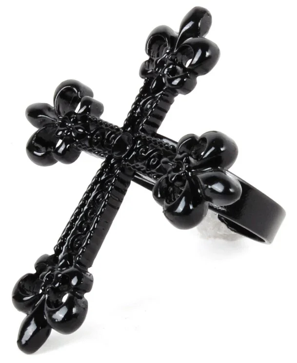 Anillo con Cruz Negra