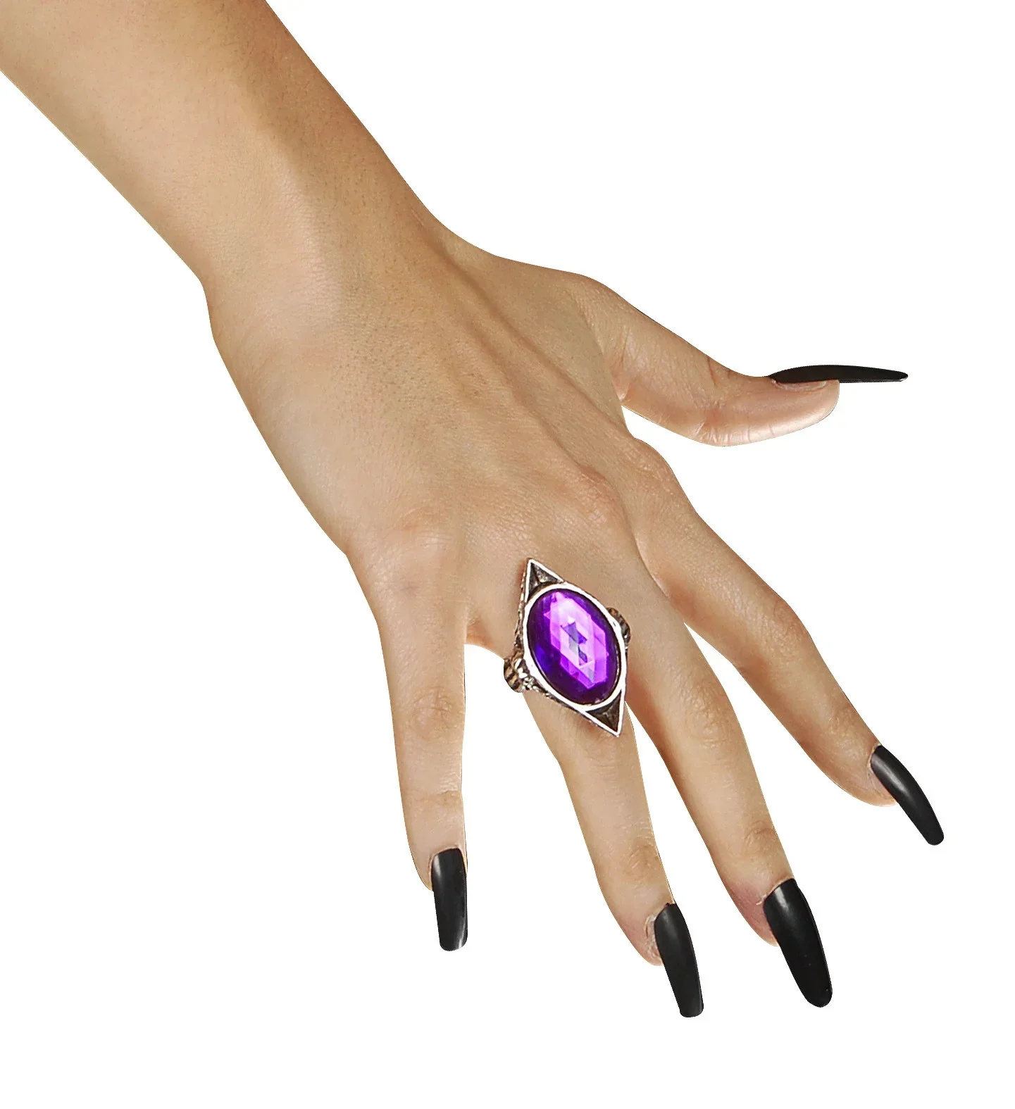 Anillo Gótico con Piedra Morada - Image 3