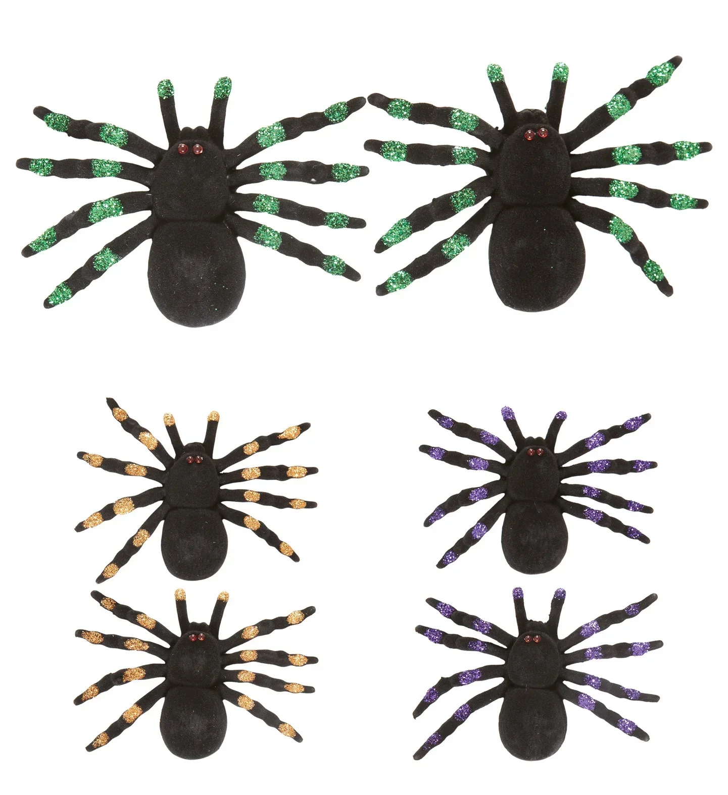 Arañas con brillos en colores