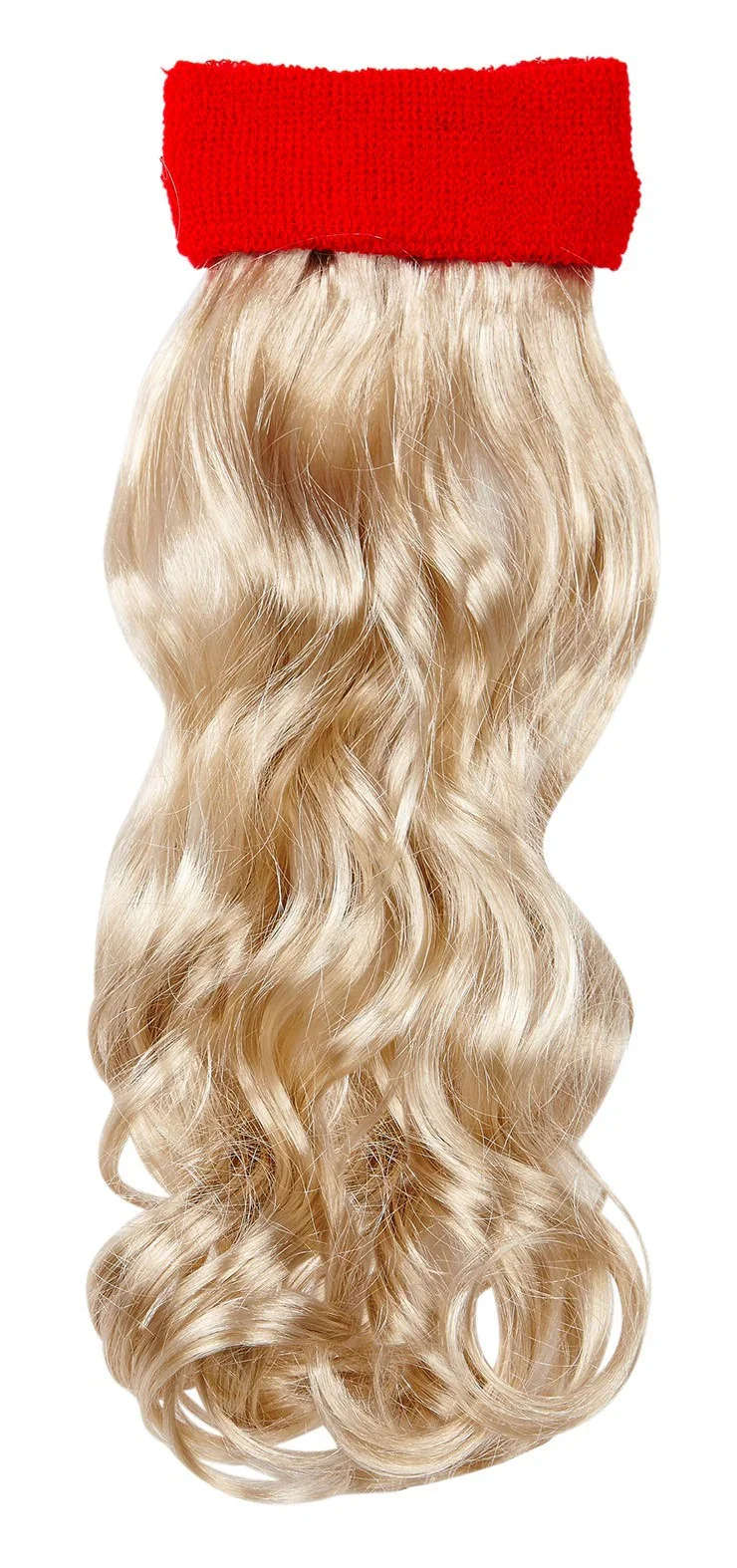 Bandana Roja Años 80 con Extensiones de Pelo Rubio - Image 2