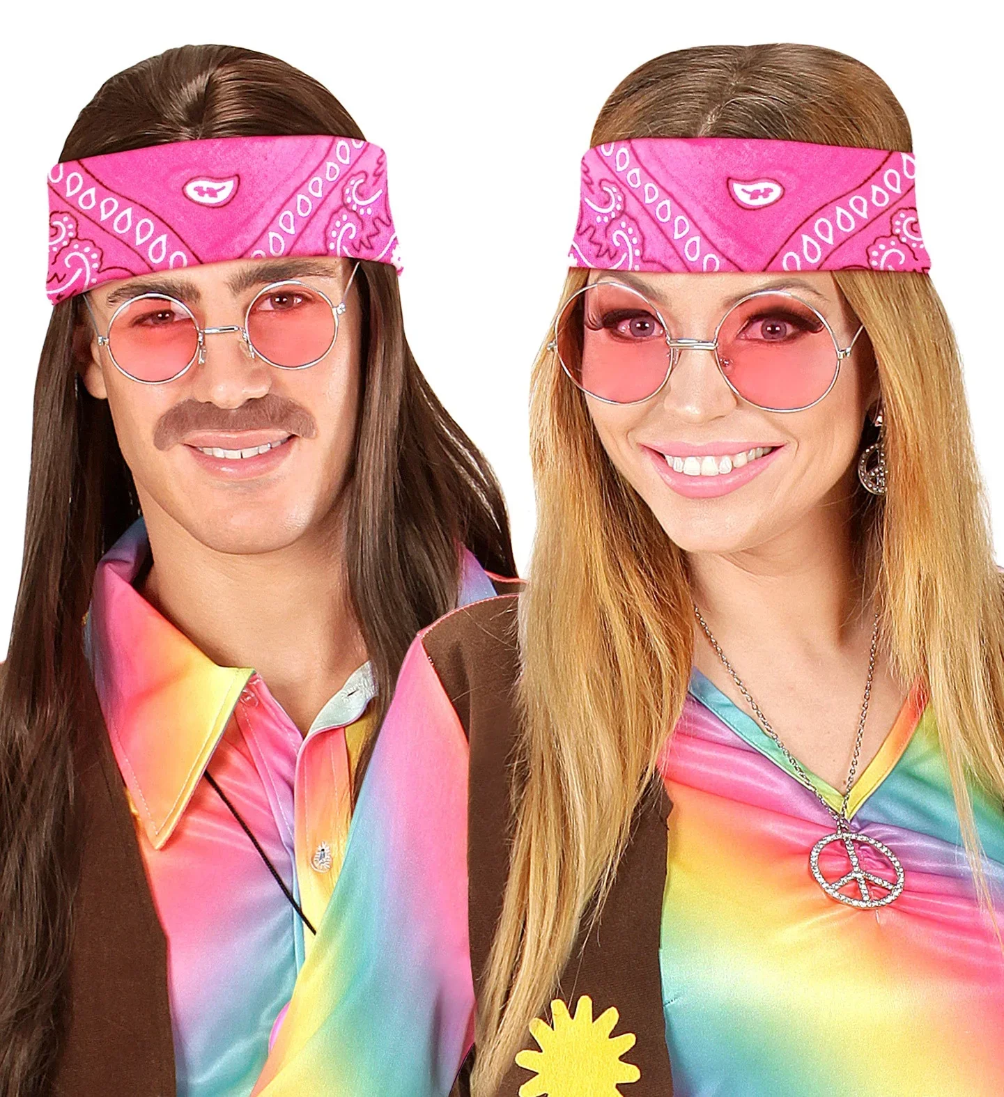 Pañuelo Bandana Rosa para Adulto - Image 2