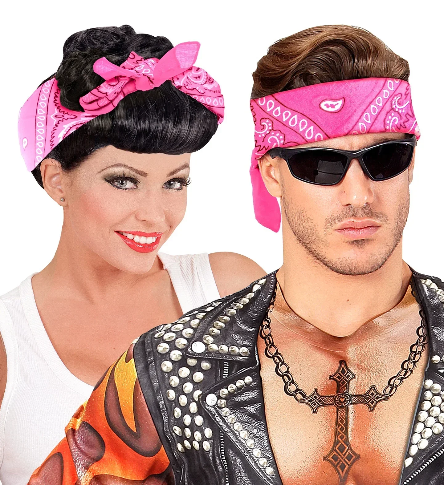 Pañuelo Bandana Rosa para Adulto - Image 3