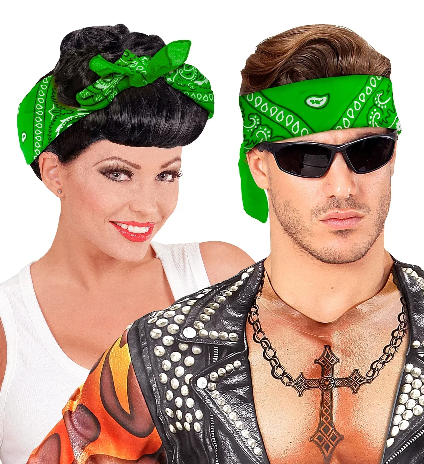 Pañuelo Bandana Verde para Adulto - Image 3