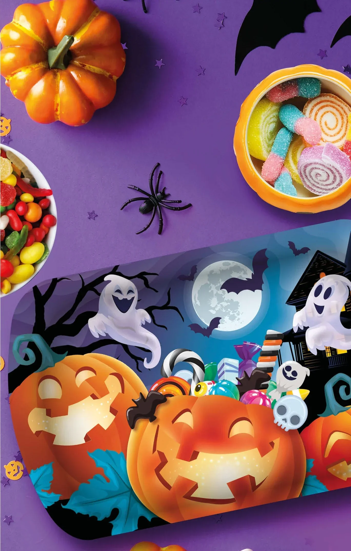Bandeja de Calabazas con Caramelos de Halloween - Image 2