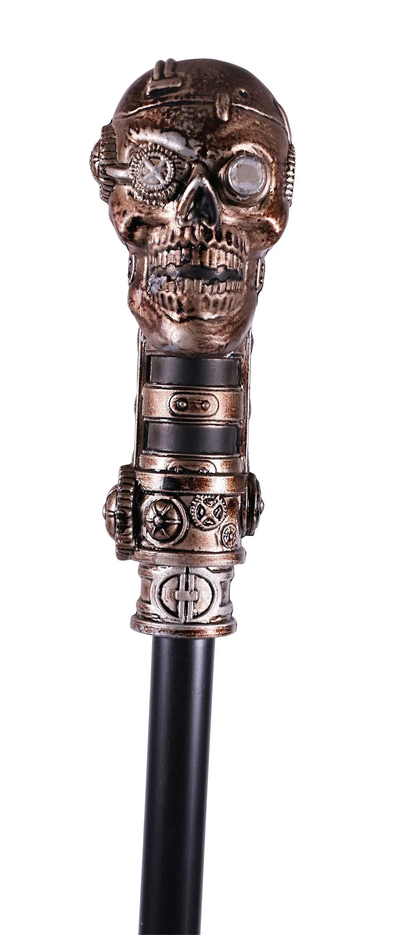 Bastón Steampunk con Calavera de Engranajes - Image 2