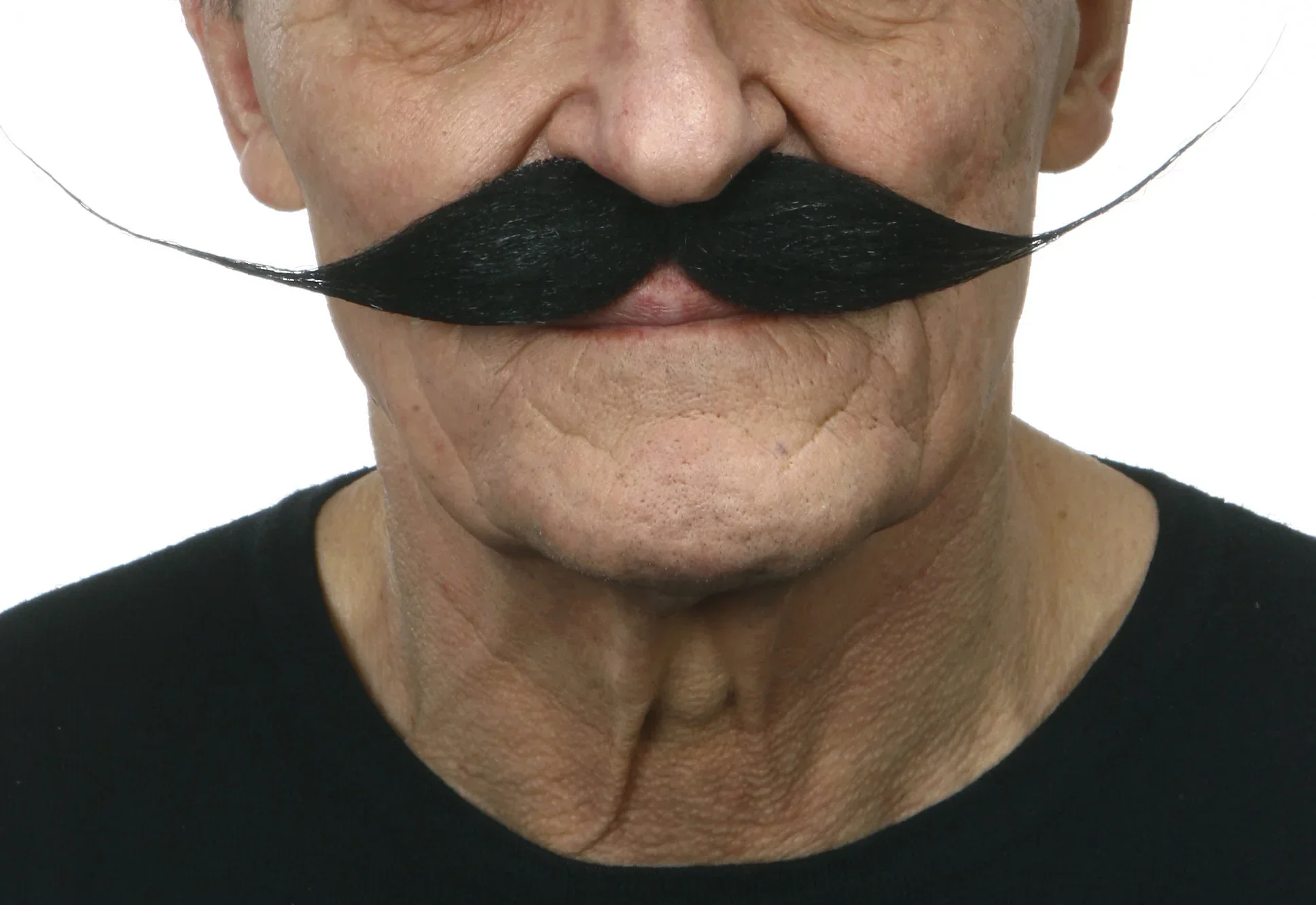 Bigote Negro con Puntas Largas