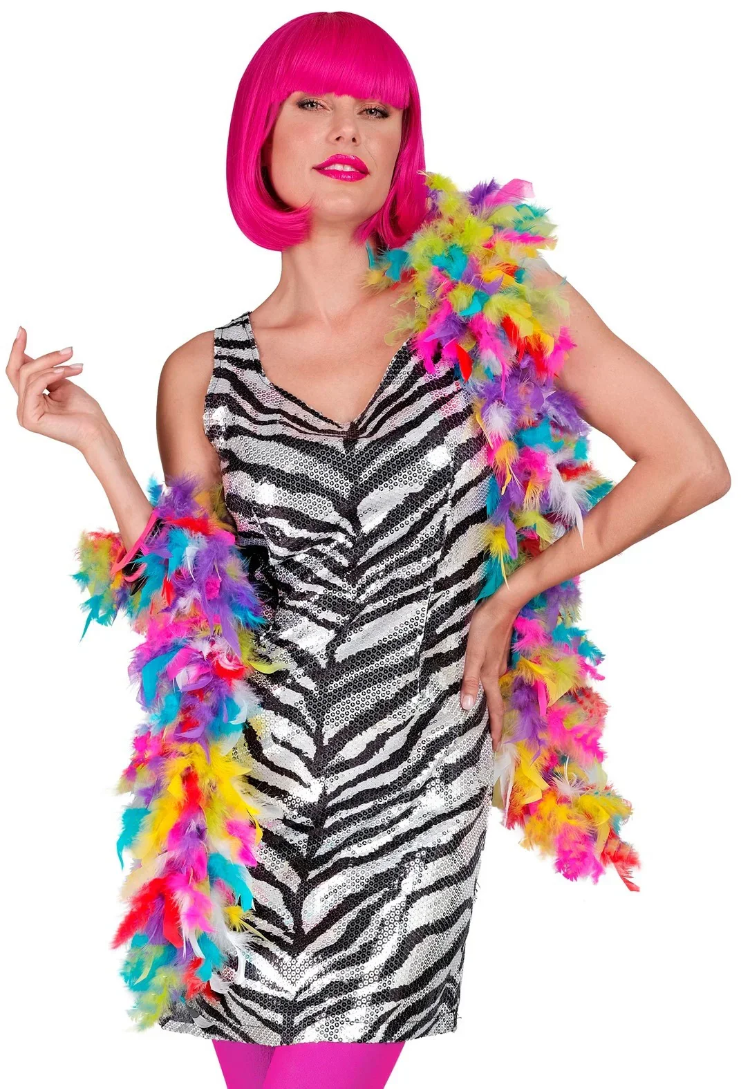 Boa de Plumas Multicolor de 180cm - Image 3