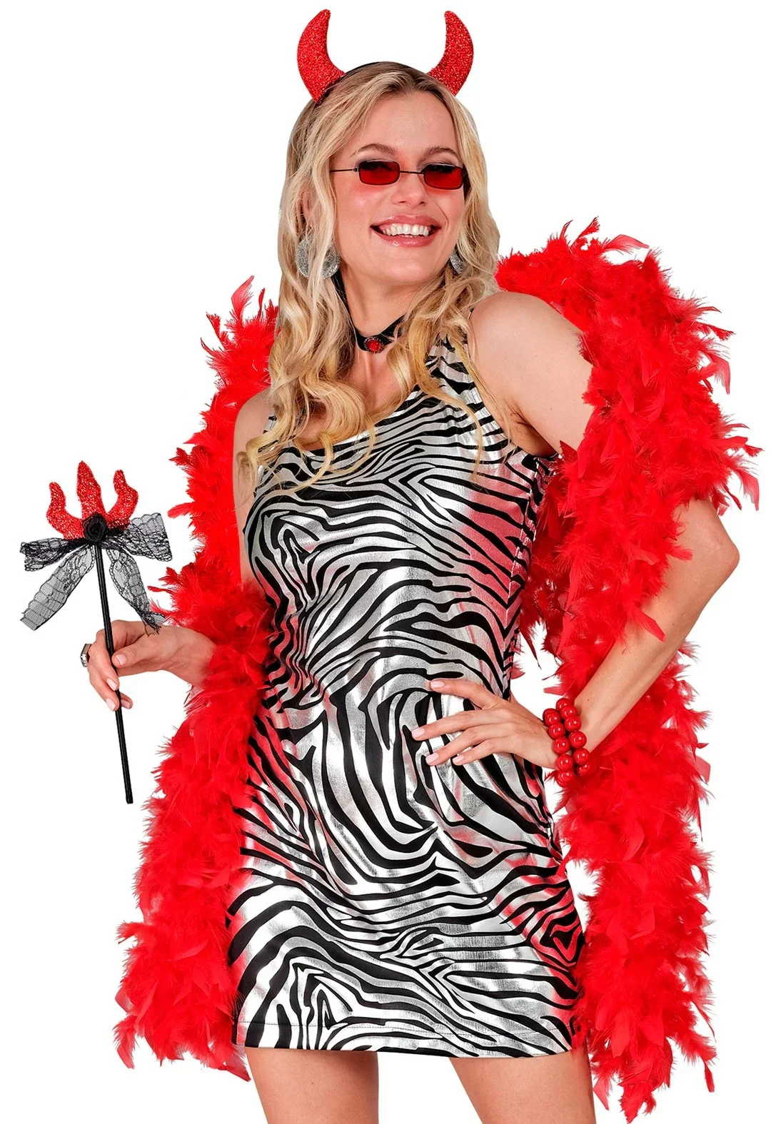 Boa de Plumas Rojas de 180cm - Image 2