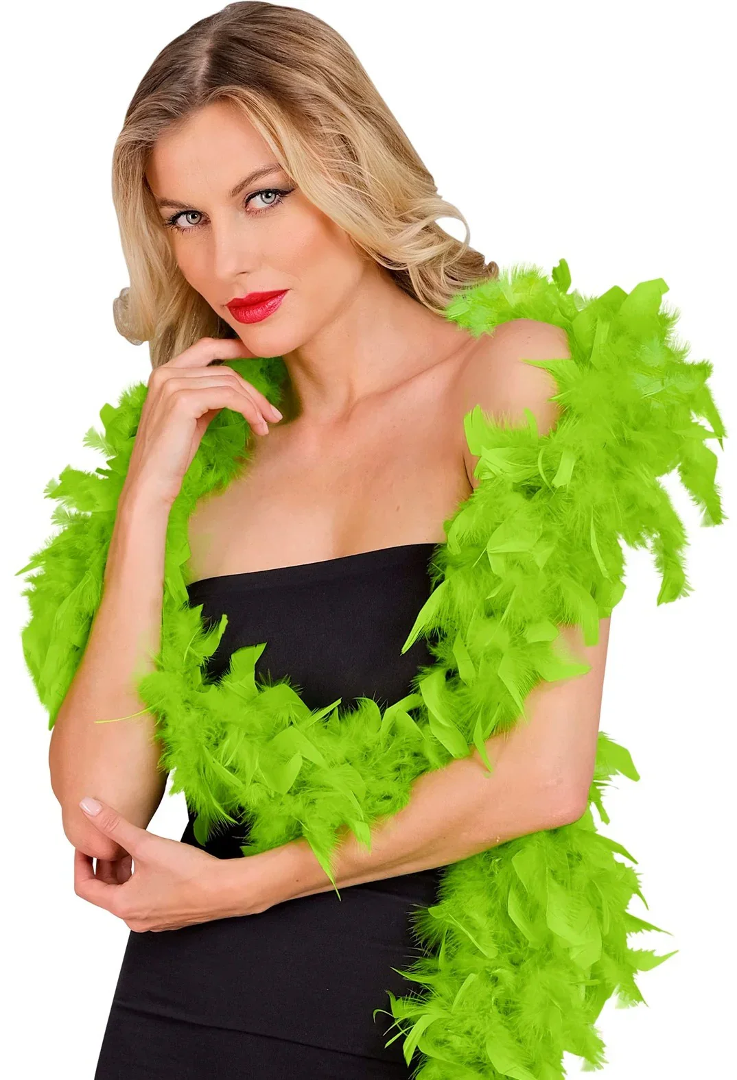 Boa de Plumas Verde Lima de 180cm