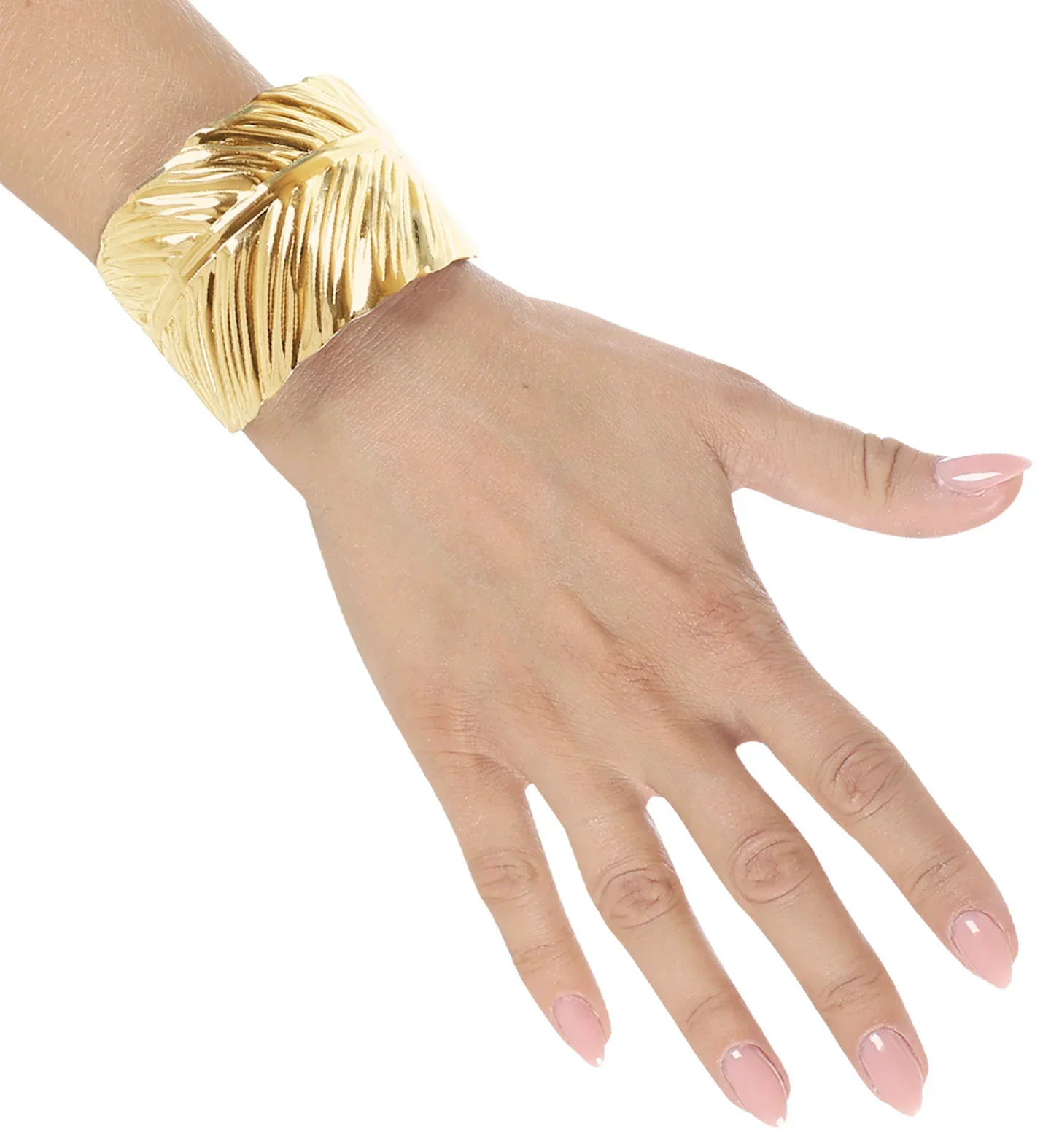 Brazalete Romano Dorado Metálico en Forma de Hoja - Image 2