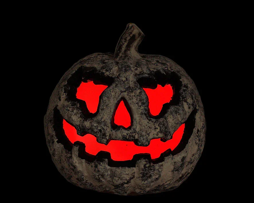 Calabaza Blanca de Halloween con Luz - Image 2