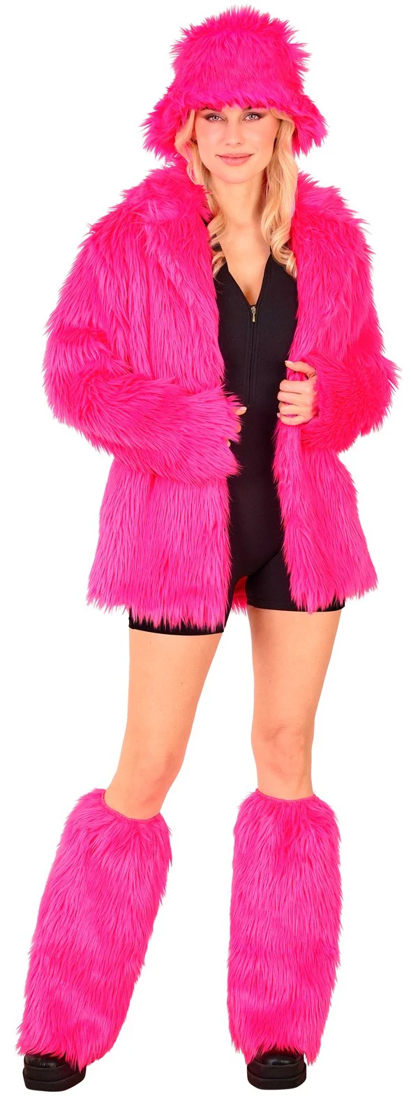 Calentadores Rosa Neón de Pelo para Mujer - Image 2