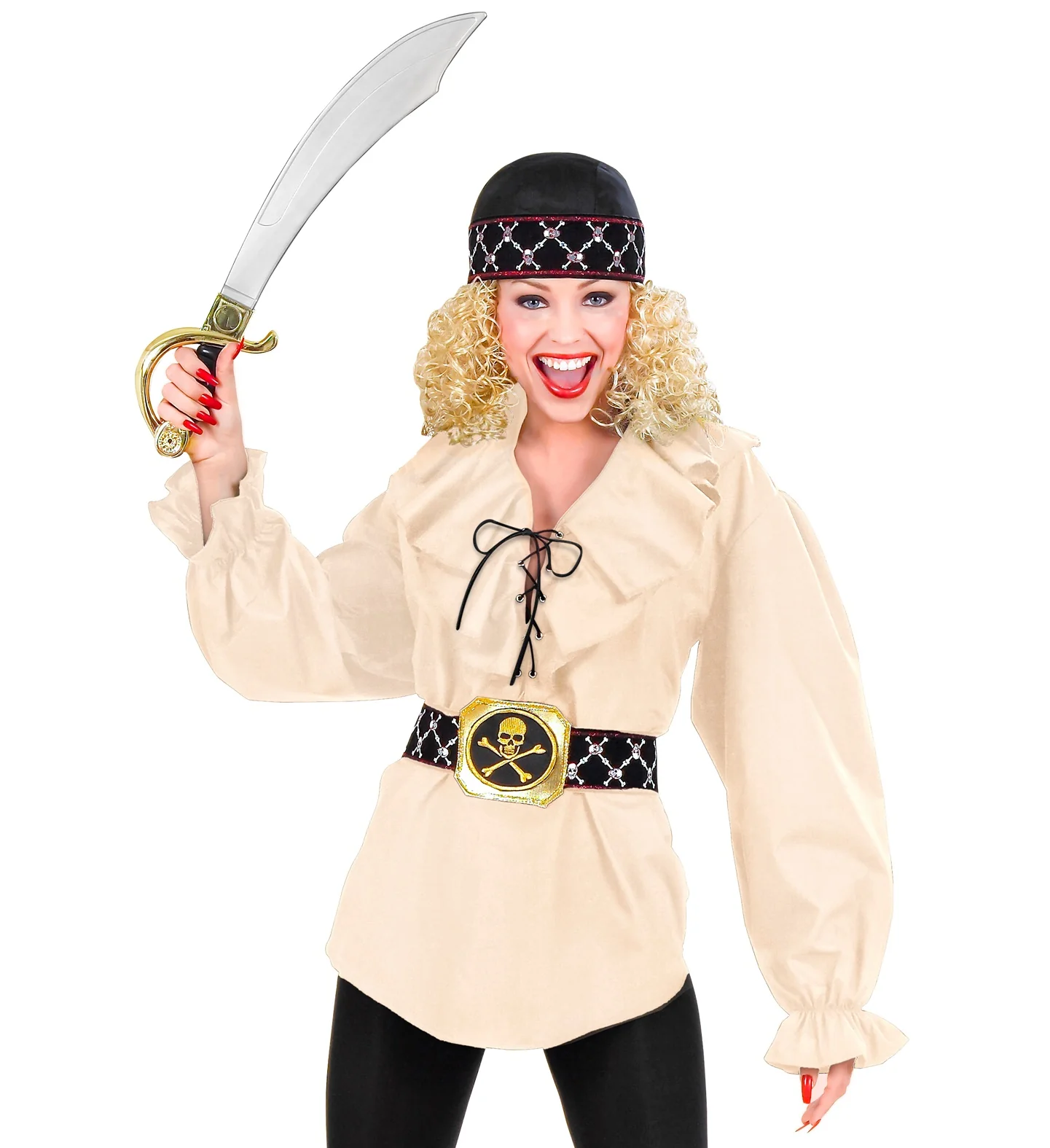 Camisa Pirata Beige para Mujer - Image 5