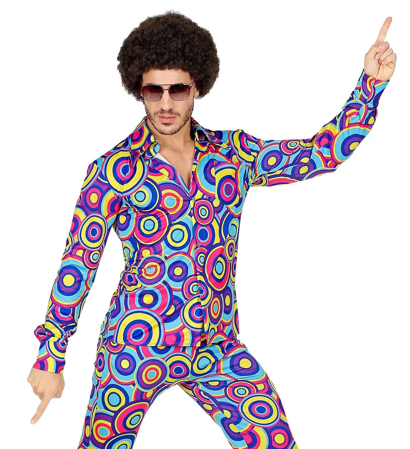 Camisa Disco Años 70 Psicodélica para Hombre - Image 3