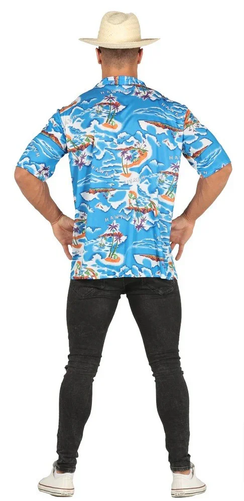 Camisa Hawaiana Azul para Hombre - Image 2