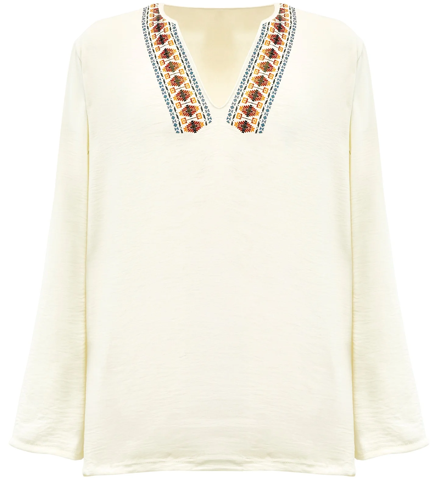 Camisa Hippie Blanca para Hombre - Image 3