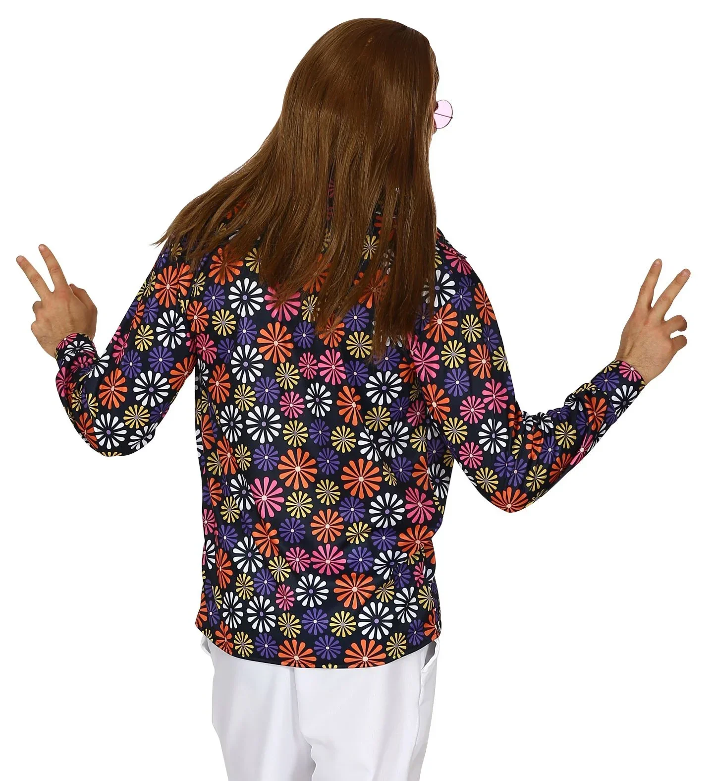 Camisa Hippie con Flores de Colores para Hombre - Image 2