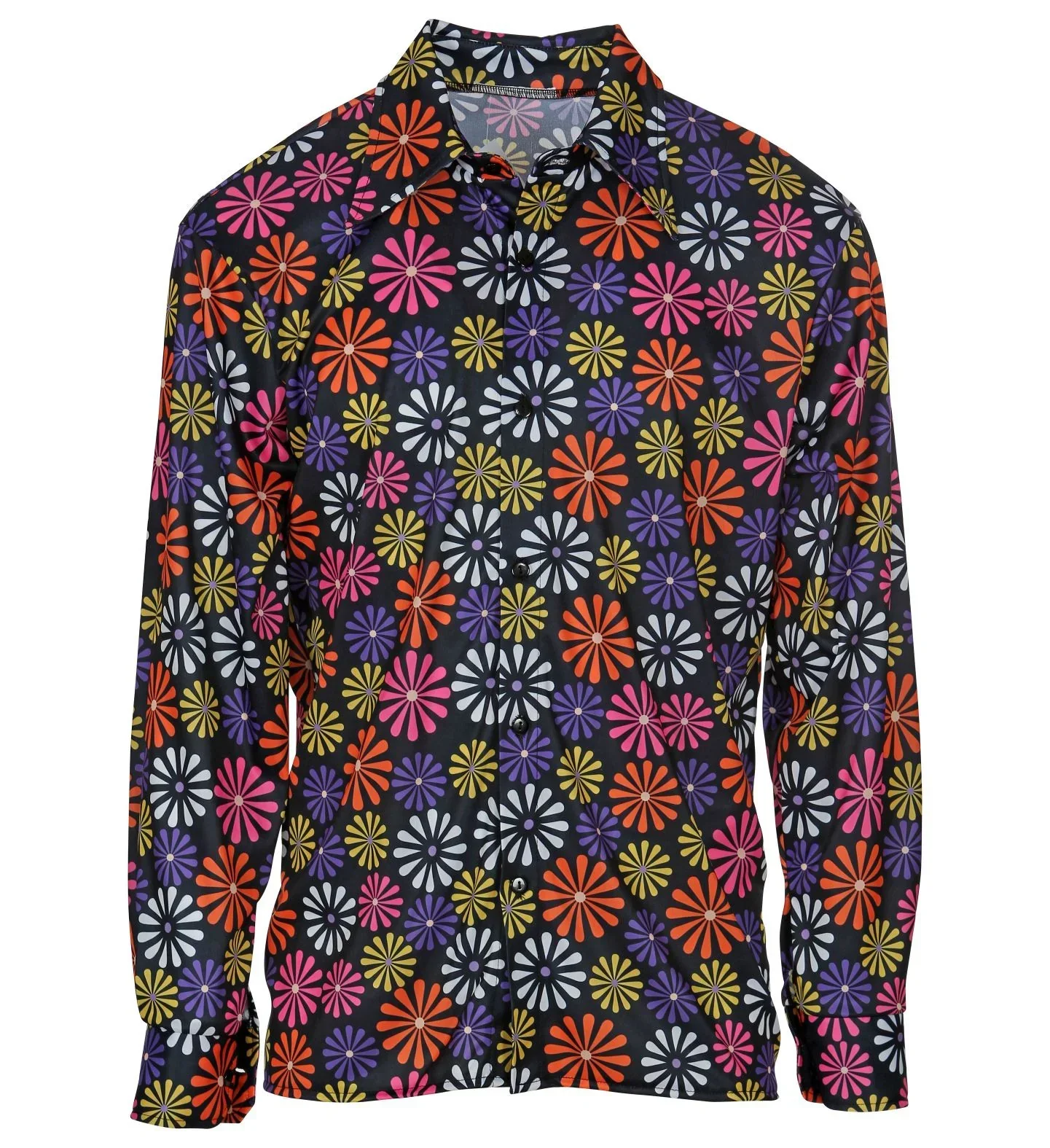 Camisa Hippie con Flores de Colores para Hombre - Image 3