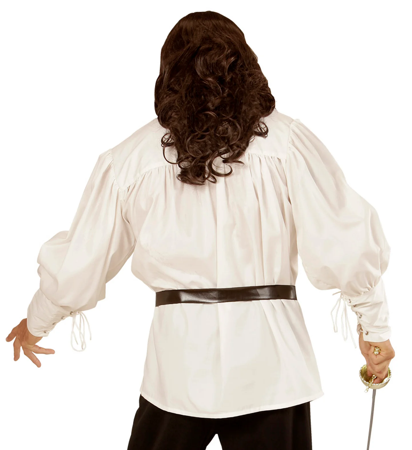 Camisa Medieval Blanco Natural para Hombre - Image 3