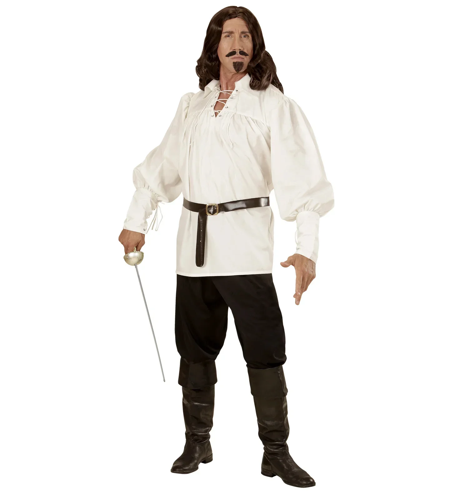 Camisa Medieval Blanco Natural para Hombre - Image 5