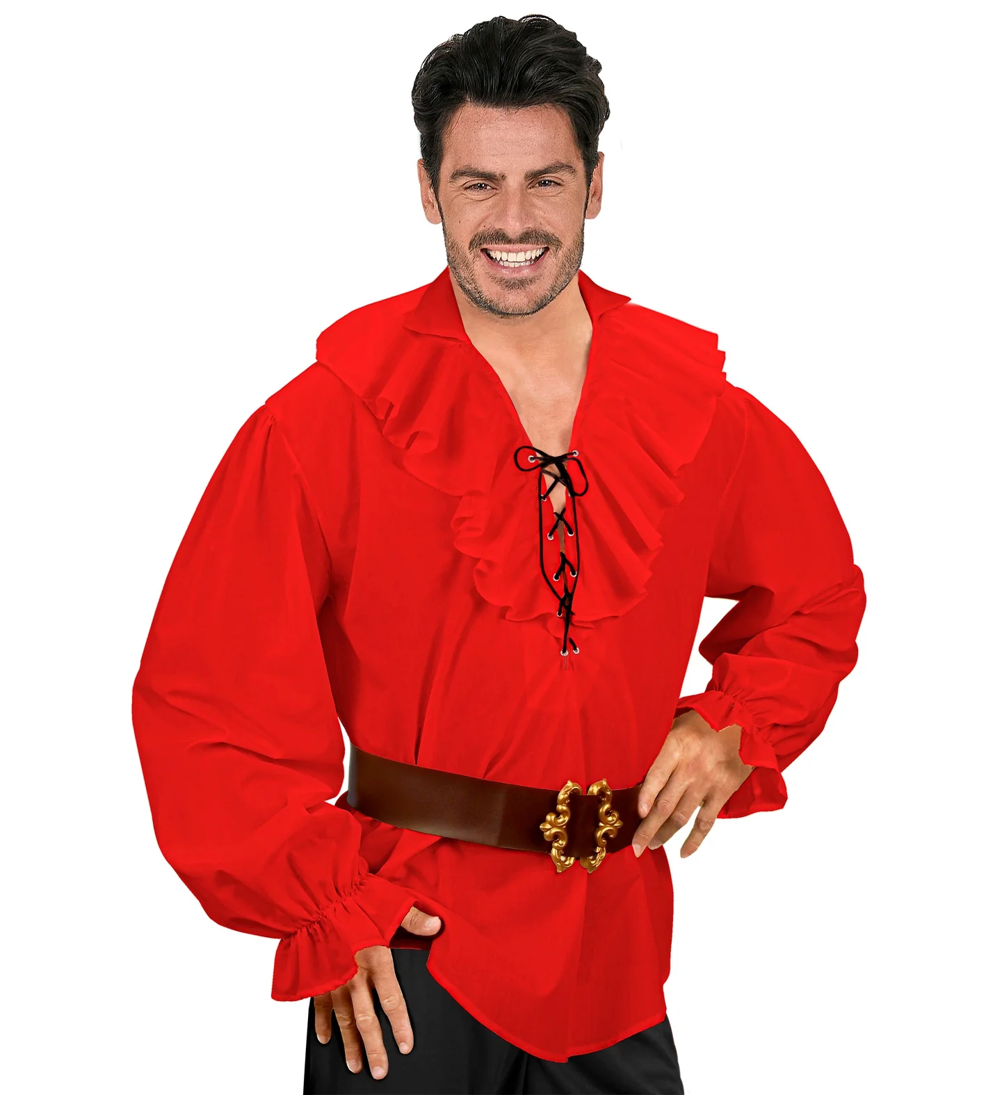 Camisa Pirata Roja para Hombre - Image 4