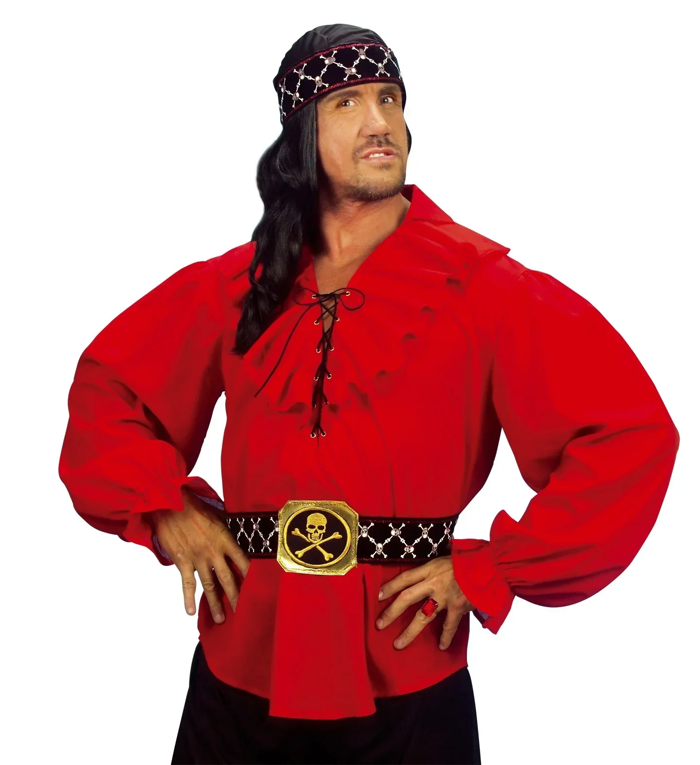 Camisa Pirata Roja para Hombre - Image 6
