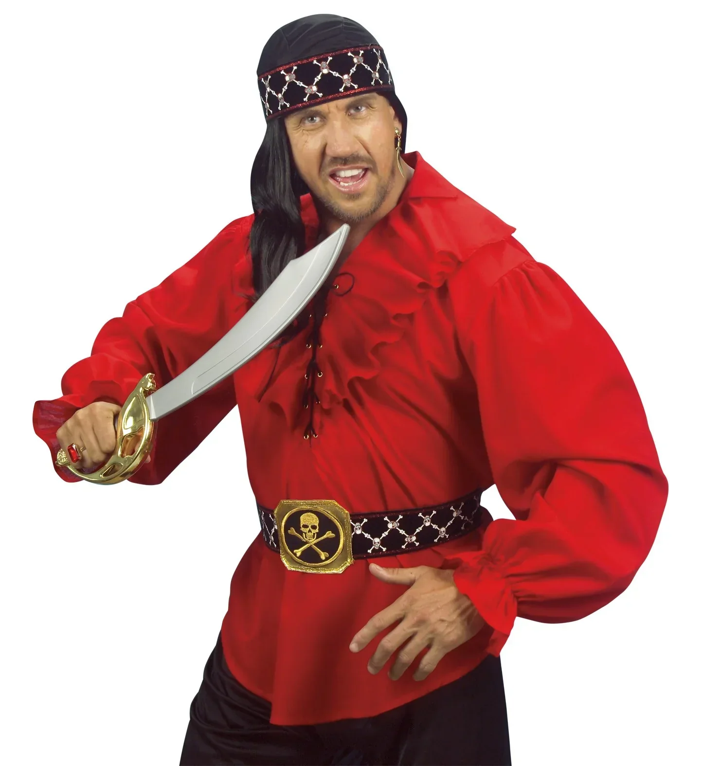 Camisa Pirata Roja para Hombre - Image 7