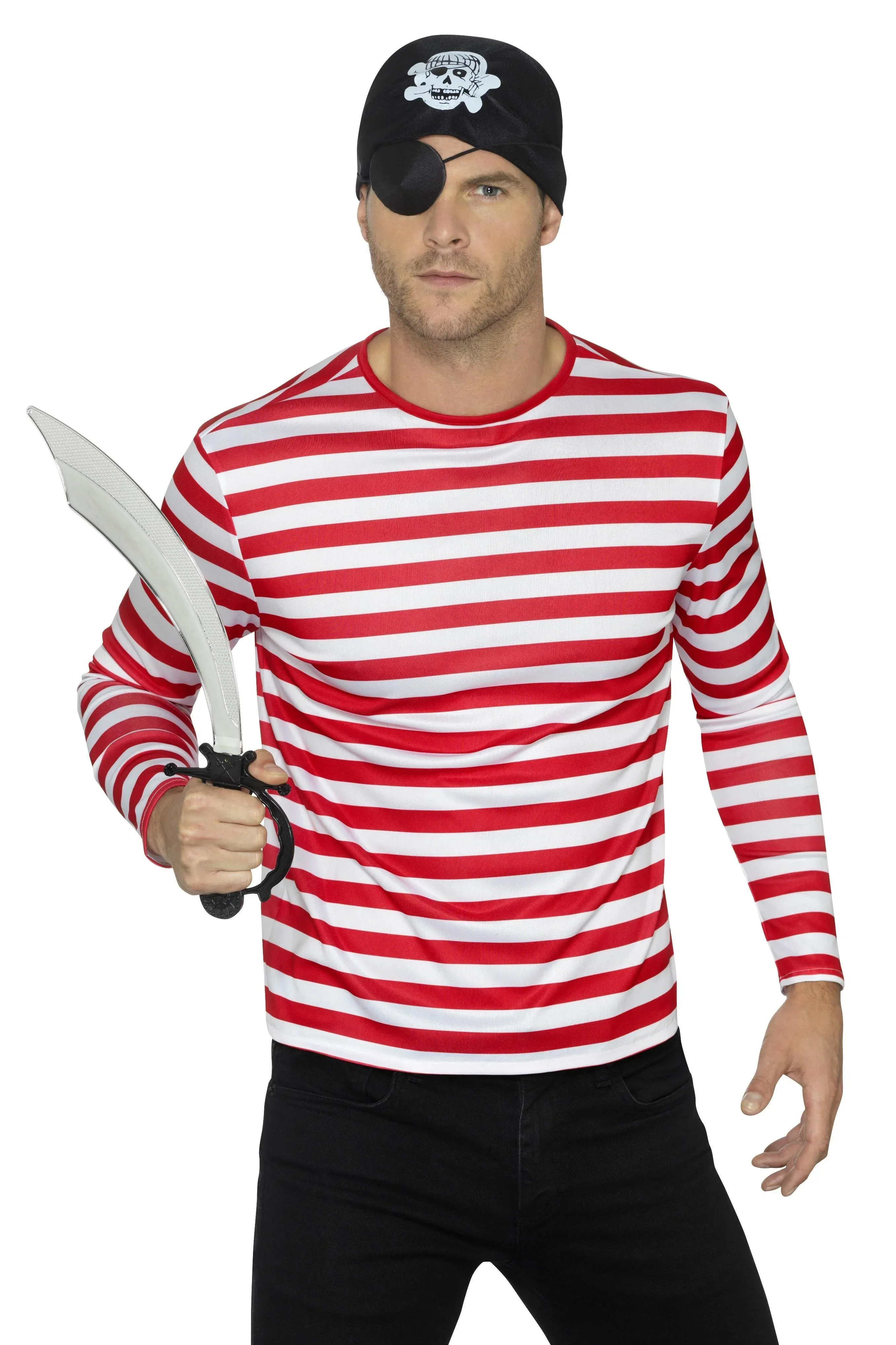 Camiseta de Rayas Rojas y Blancas para Adulto - Image 4
