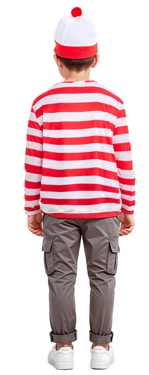 Camiseta Wally de Rayas Rojas y Blancas Infantil - Image 2