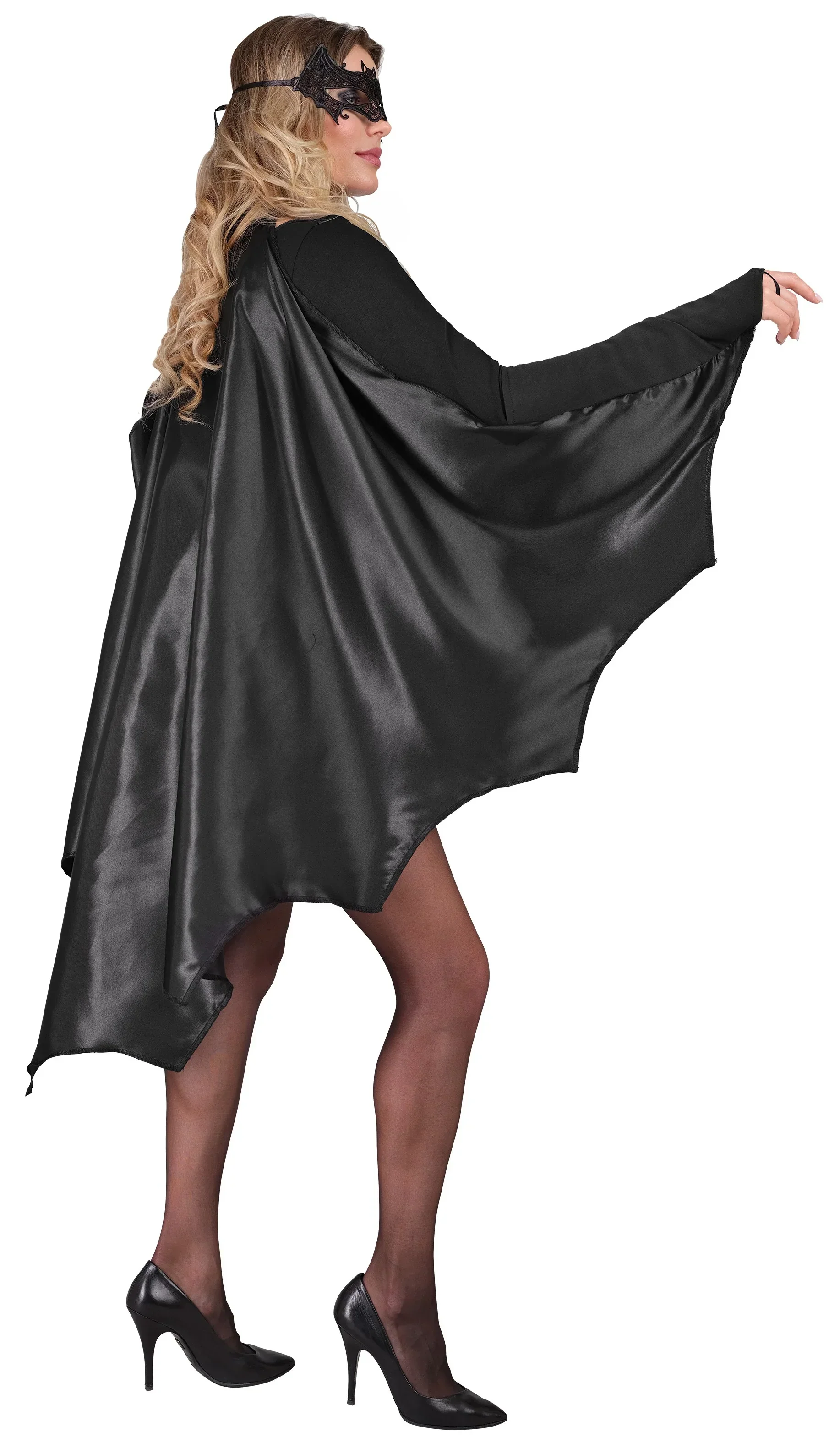 Capa Negra de Alas de Murciélago Vampiro para Adulto - Image 3