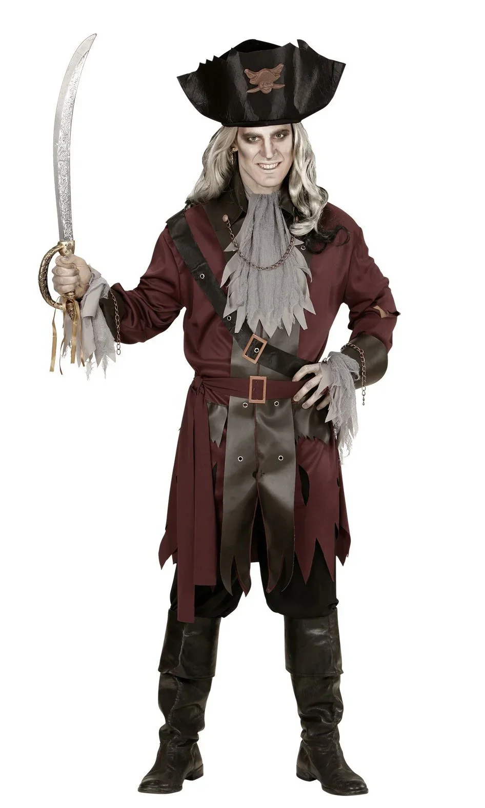 Disfraz de Capitán Pirata Fantasma para Hombre
