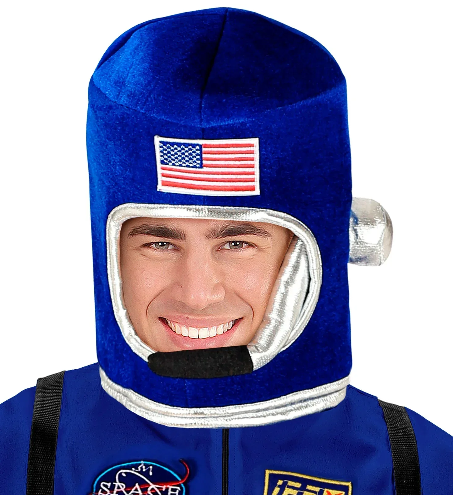 Casco de Astronauta Azul de Tela para Adulto - Image 2