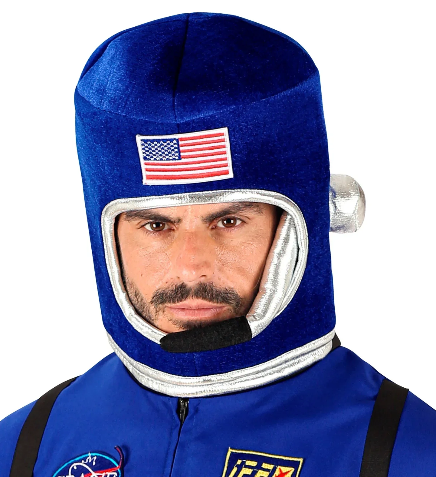Casco de Astronauta Azul de Tela para Adulto - Image 3