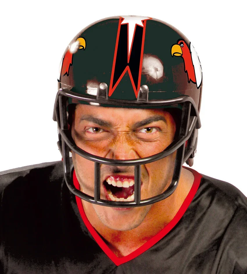 Casco Duro de Fútbol Americano Negro o Rojo - Image 2