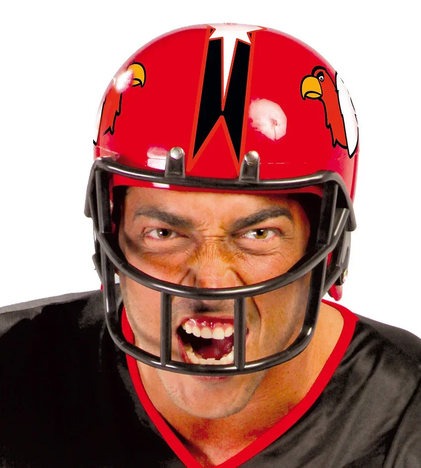 Casco Duro de Fútbol Americano Negro o Rojo - Image 3