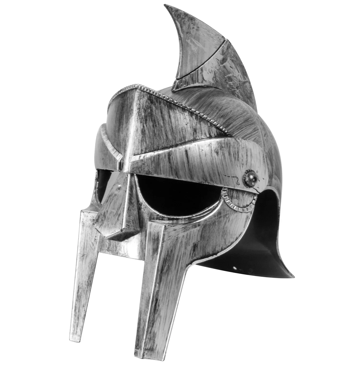 Casco de Gladiator Romano Plateado con Cresta
