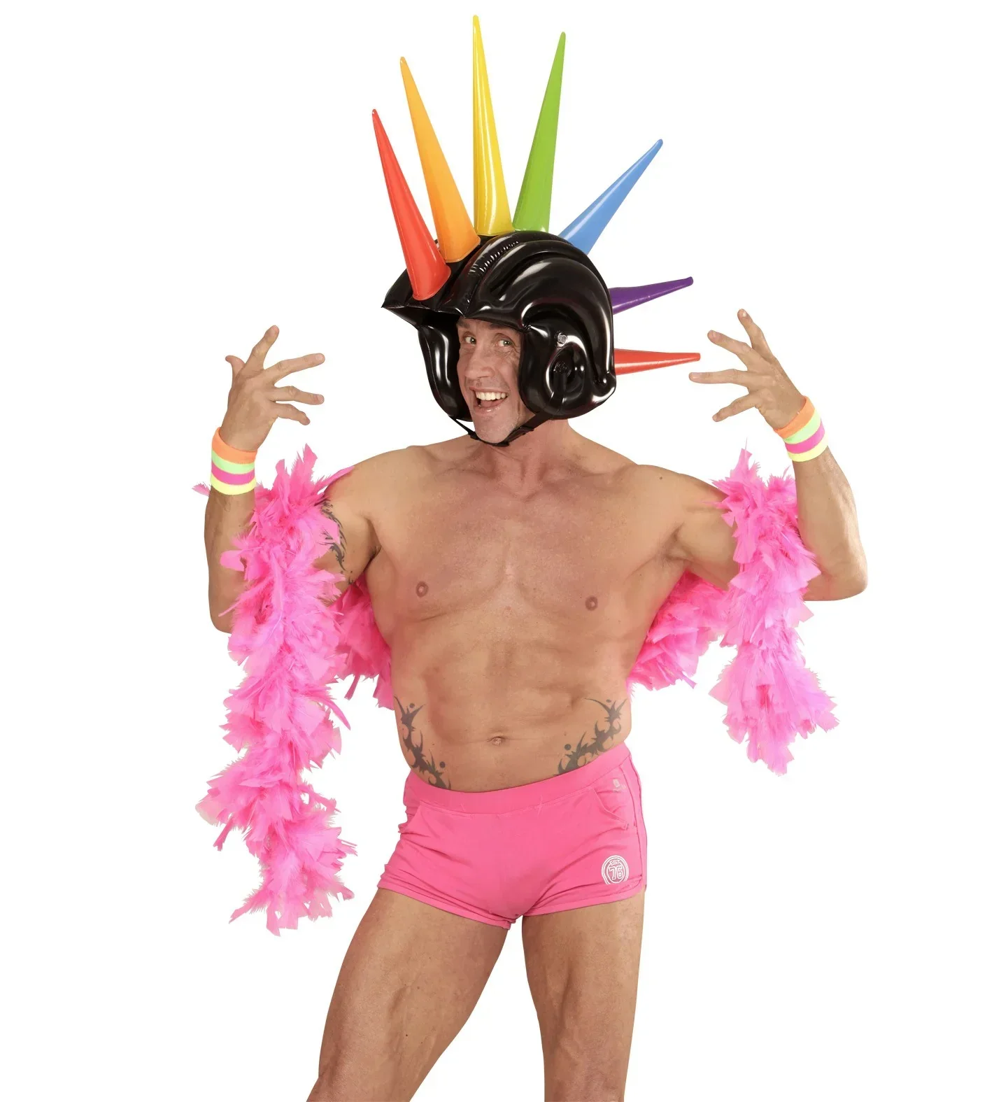Casco Hinchable con cresta de colores - Image 5