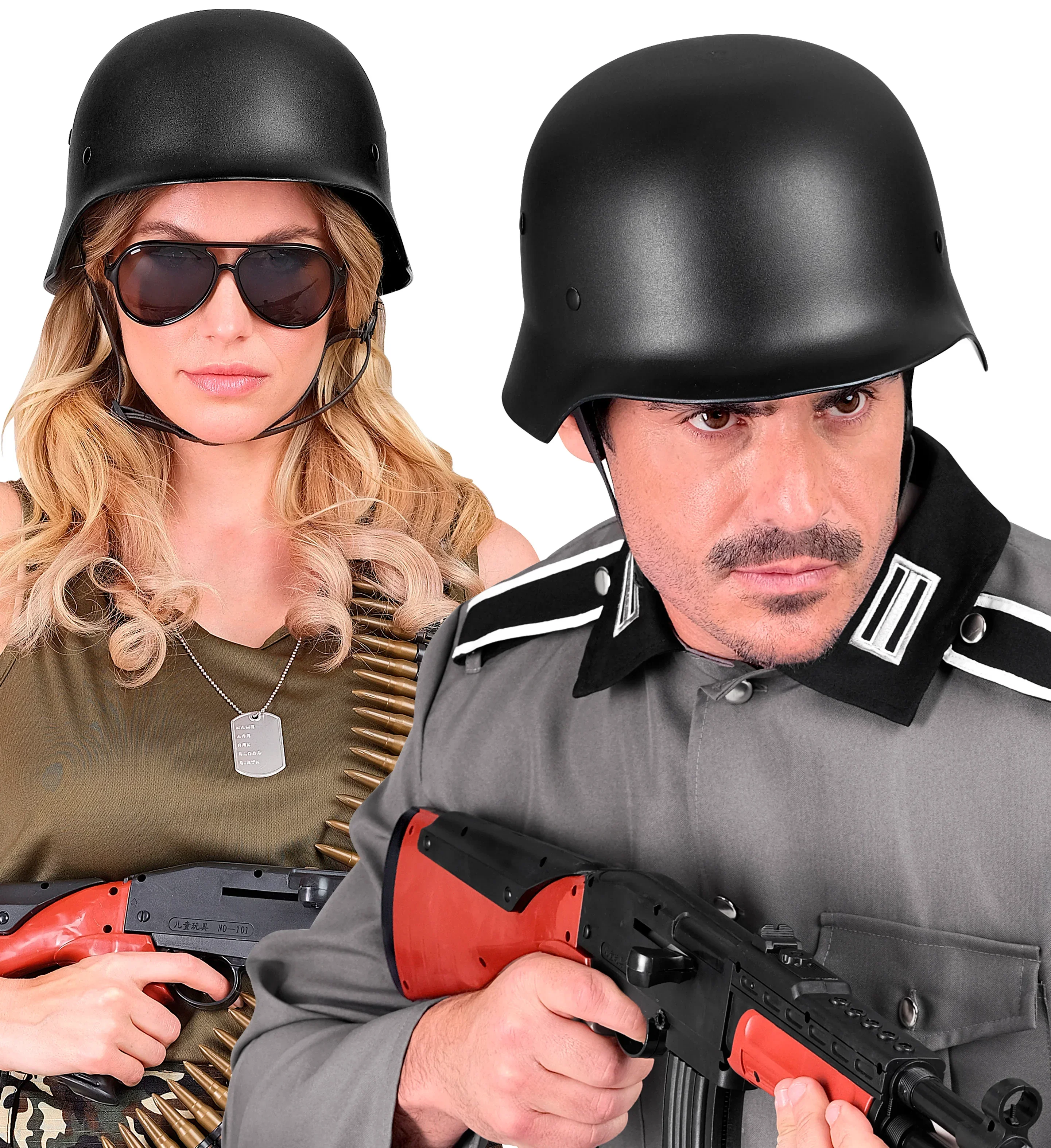 Casco Militar Negro para Adulto - Image 2