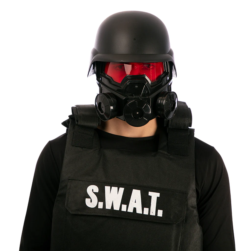 Casco Negro con Máscara de Gas - Image 2