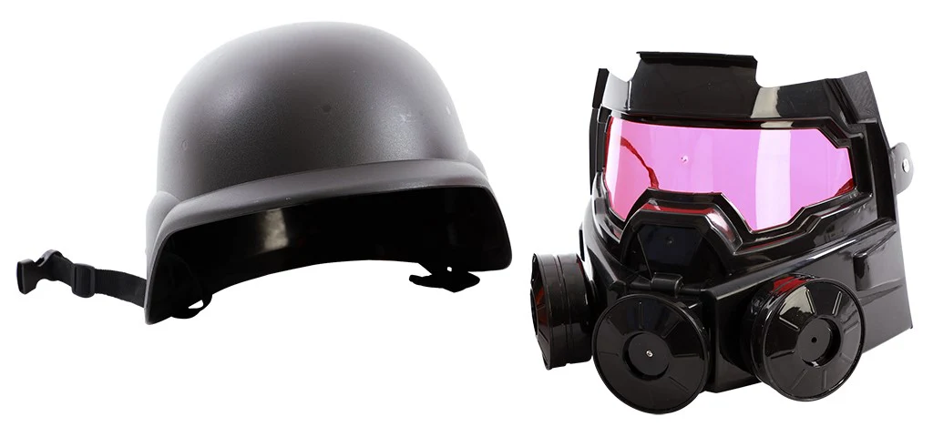 Casco Negro con Máscara de Gas - Image 3