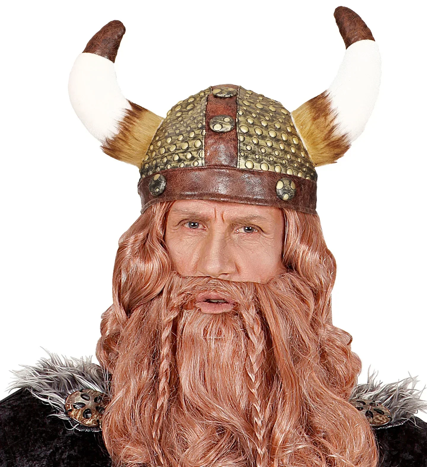 Casco Vikingo con Cuernos de Polipiel - Image 2