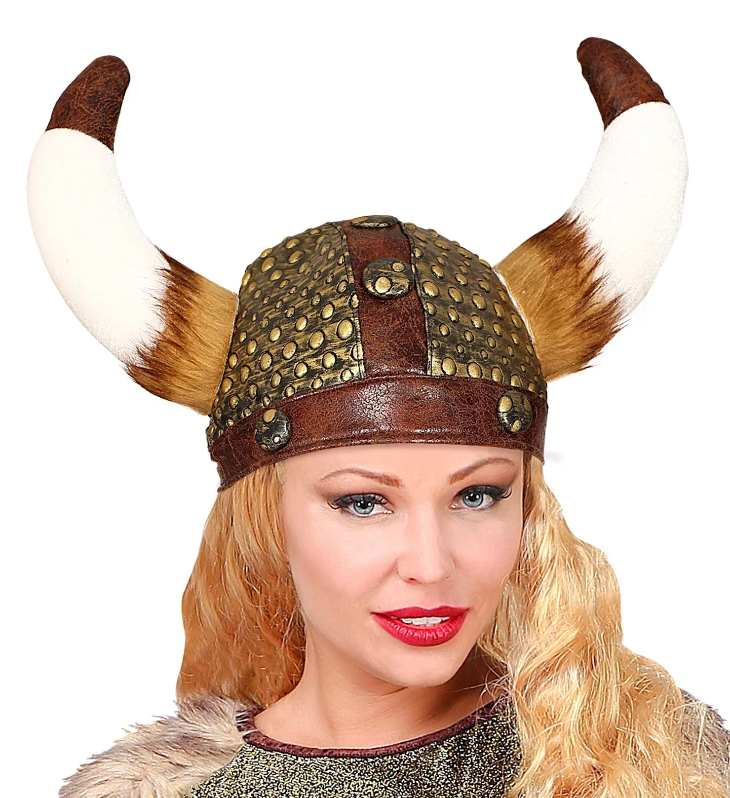 Casco Vikingo con Cuernos de Polipiel - Image 3