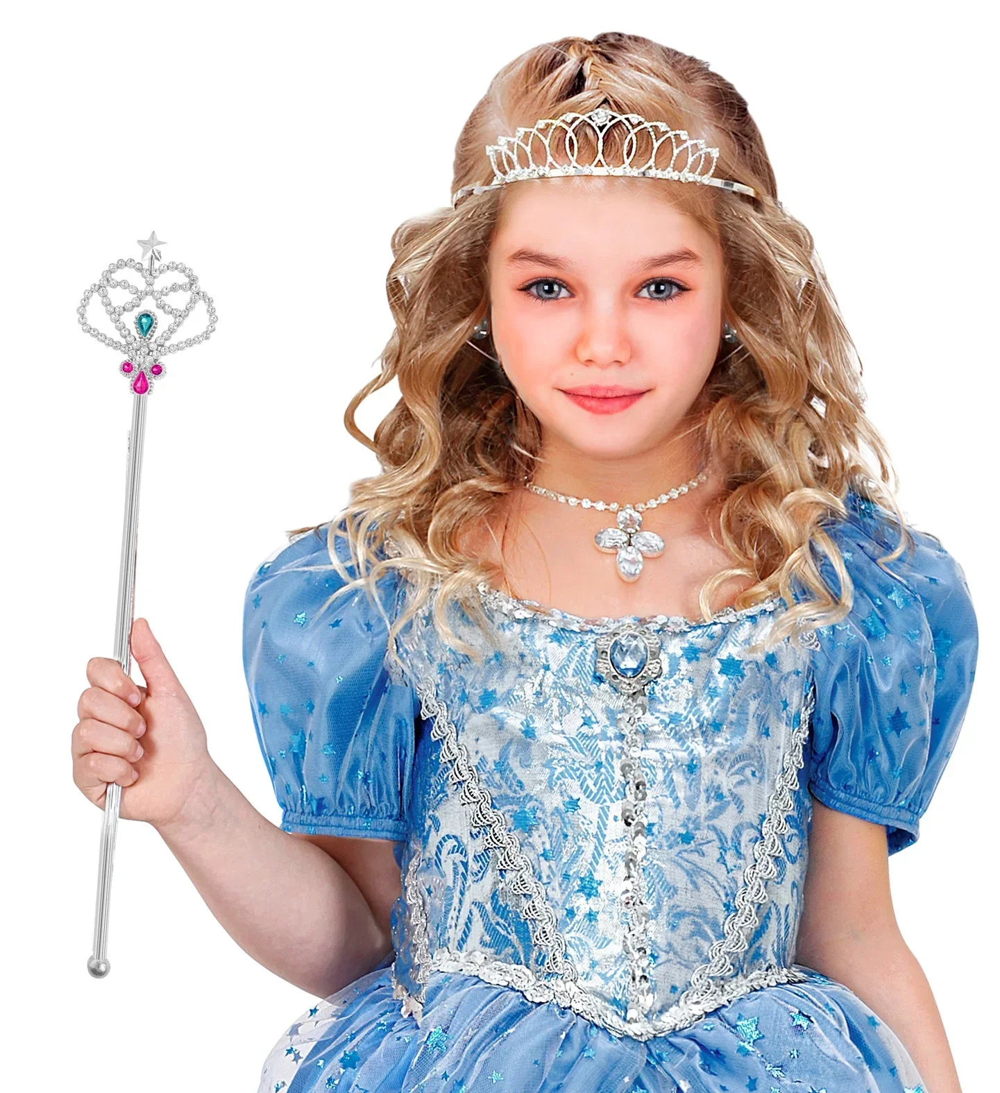 Cetro de Princesa Plateado con Gemas - Image 3