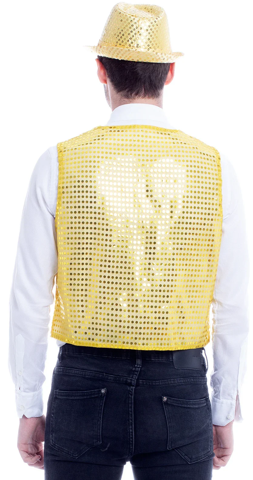 Chaleco Dorado de Lentejuelas para Hombre - Image 2