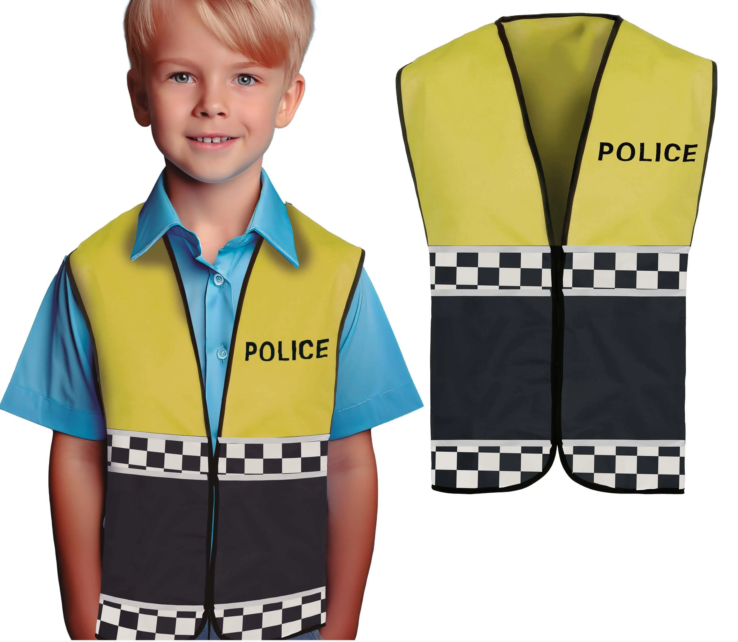 Chaleco de Policía Amarillo Infantil