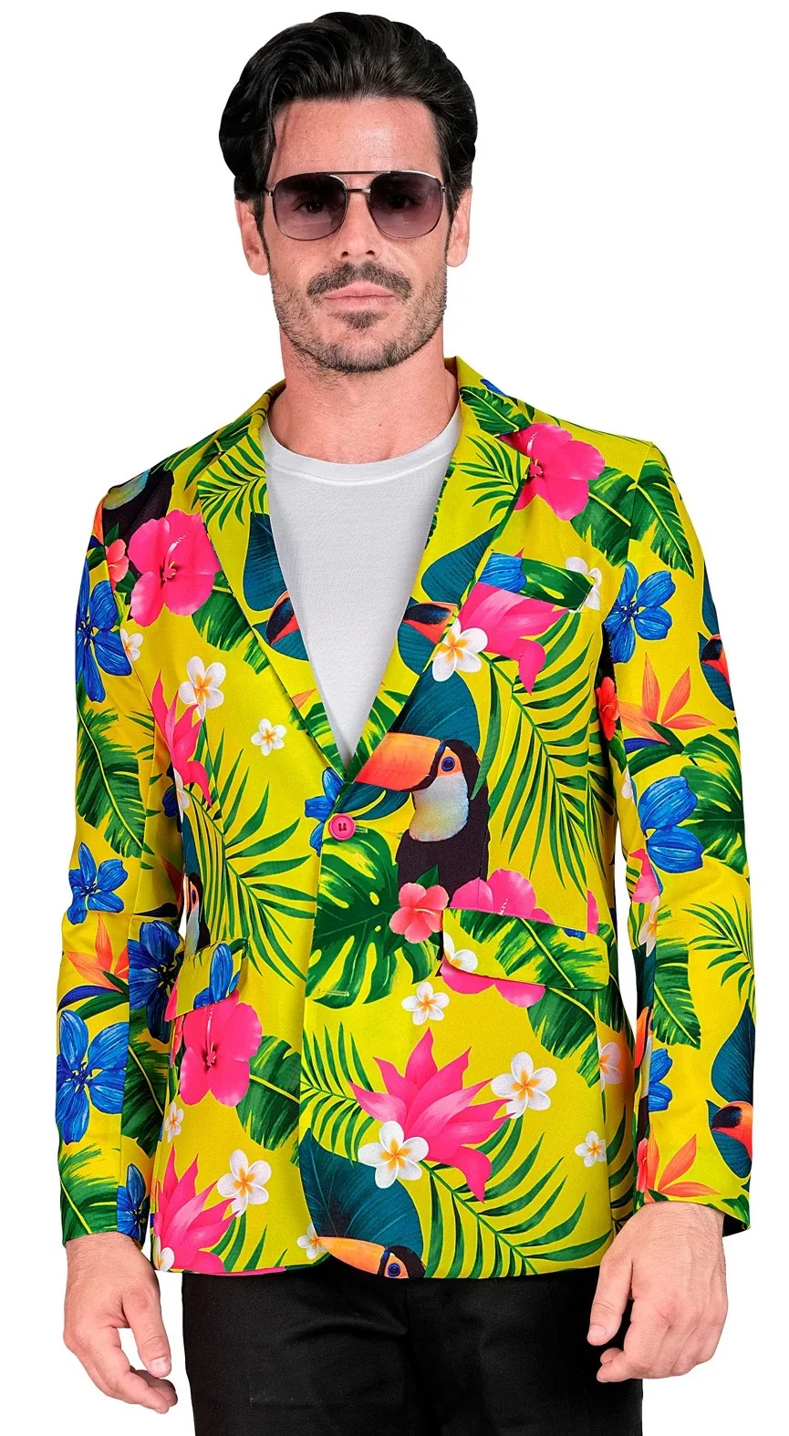 Chaqueta Americana con Estampado Hawaiano para Hombre - Image 2